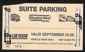 c1996 Las Vegas Motor Speedway NASCAR Suiting Parking Pass - Picture 1 of 2