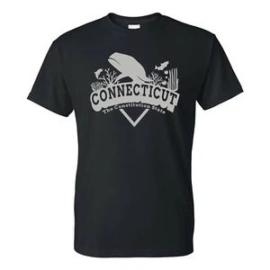 Connecticut Whale Arch - Camiseta Orgullo Estatal Ciudad Natal - Negra - Imagen 1 de 7