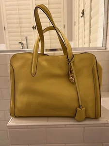 Alexander McQueen Yellow Leather Skull Padlock Handbag - Picture 1 of 6