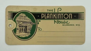 Original Rare Vintage Luggage Label / Sticker The Plankinton House Milwaukee WIS - Picture 1 of 2