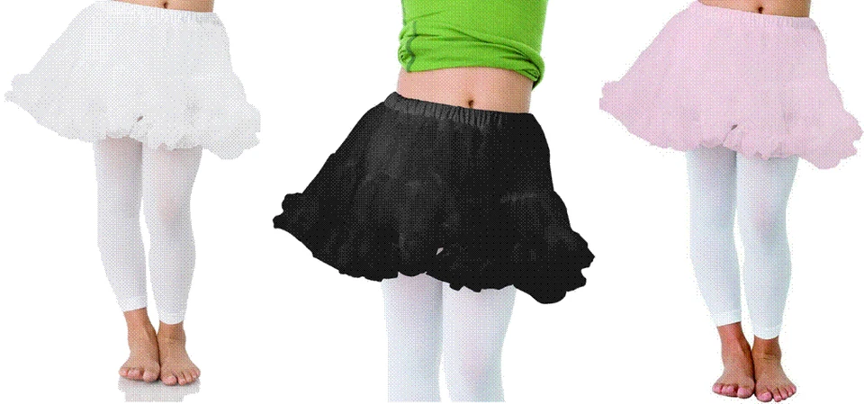 ANÁGUA DE CHIFFON INFANTIL MENINA SOB SAIA PRETA BRANCA ROSA FANTASIA ANÁGUA - Imagem 1 de 1