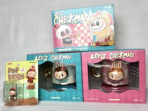POP MART The Monsters Let's Checkmate Labubu 2pc Mug & Fridge Magnet Blind Box - Picture 1 of 9