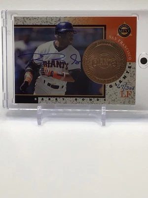 1998 Pinnacle Barry Bonds #3 Autographed 67/300 - Image 1 of 4