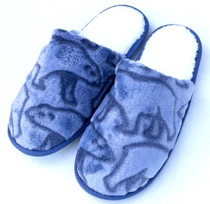 Vera Bradley Fleece-Hausschuhe in Beary Merry Cool Blau Large - Größe 9-10.  Neu mit Etikett - Bild 1 von 4