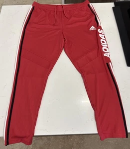 Adidas Pants Mens Red White Tiro 19 Jogger Tapered Track Soccer Size L - Picture 1 of 12