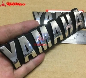 2x Calcomanía adhesiva emblema de combustible de motocicleta cromada plateada del tanque de gasolina - Imagen 1 de 9