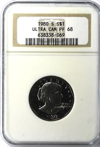 1980 S $1 Susan B Anthony Uncirculated Proof Coin NGC PF68 Ultra Cameo - Picture 1 of 2