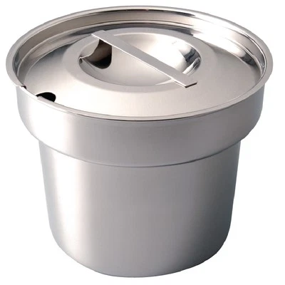 Bain Marie Pot & Lid Stainless Steel Round Soup Pot 4ltr  7pt - Image 1 of 3