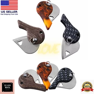 Pocket Mini Folding Heart Shape Knife NEW Tool Outdoor Camping Tactical Keychain - Picture 1 of 12