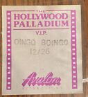 Vintage Oingo Boingo Hollywood Palladium - VIP backstage pass 12/26/88 Avalo