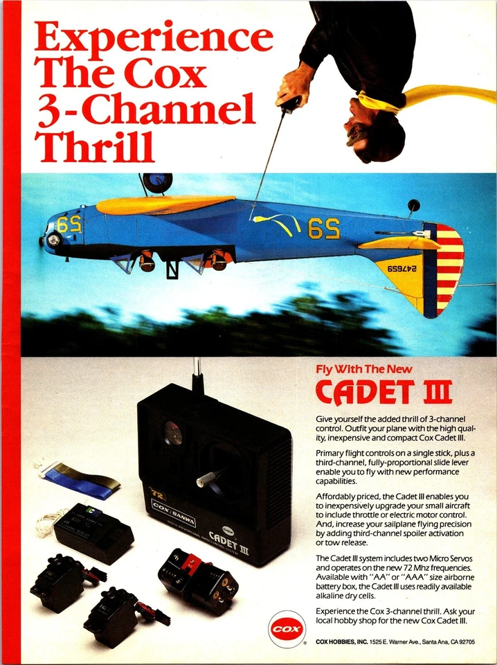 Cox Cadet III Radio System Print Ad Ephemera Wall Art Decor - Image 1 of 1