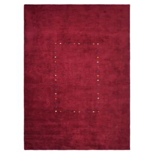 Hand Knotted Loom Silk Mix Area Rugs Contemporary Red BBH Homes BBLSM105 - Picture 1 of 8