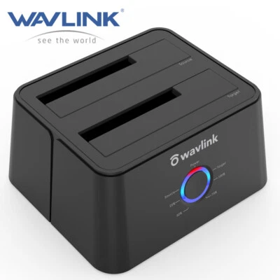 2.5/3.5 inch SATA HDD/SSD Hard Drive Docking Station Dual Bay Case Offline Clone - Bild 1 von 4