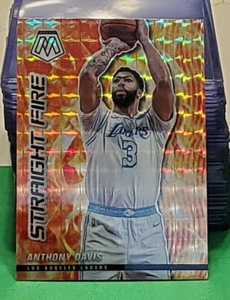 2020-21 Mosaic Straight Fire #13 Anthony Davis Prizm L.A. Lakers Rare Insert - Picture 1 of 2