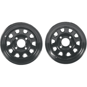 4/110 ITP Steel Wheel 14x7 5.0 + 2.0 Black 1425553014B
