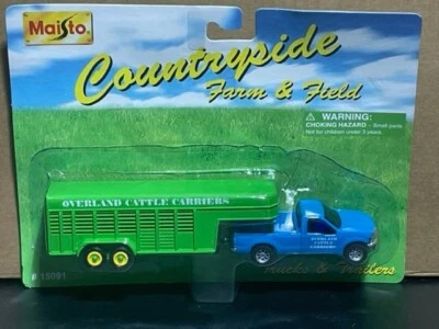 Maisto Countryside Farm Field Overland Cattle Carriers Truck & Livestock Trailer - Image 1 of 3
