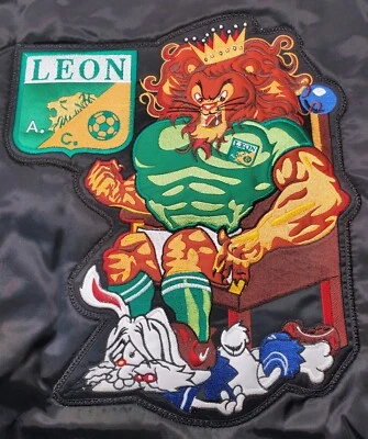 Винтажный 90-х клуб Leon Мексика футбол / Guanajuato / атласная куртка / XL - Изображение 1 из 4