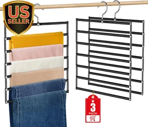 3 Pack Portable Foldable Pants Hangers Space Saving Travel Hangers, Multiple ... - Picture 1 of 1