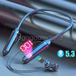 Banda para el Cuello Inalámbrico Bluetooth Auricular con Micrófono Auriculares Sonido Estéreo HIFI - Imagen 1 de 23