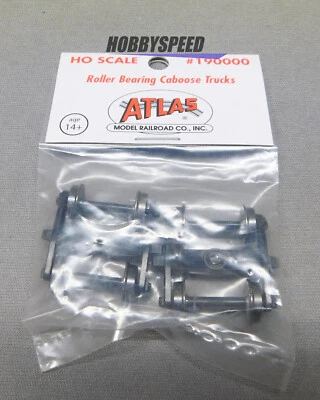 ATLAS MODEL TRAIN ROLLER BEARING CABOOSE TRUCKS (1 PAIR) HO SCALE ATL190000 NEW - Image 1 of 2