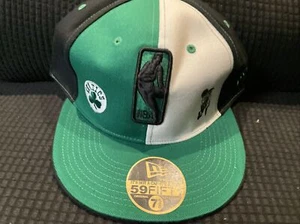 New Era 59Fifty Team Logo White Green Boston Celtics Original Fitted Cap 7 5/8 - Picture 1 of 16