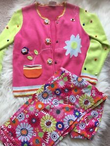 5PC Set Summer Pants/ Jacket/ 3 Hair Pieces Size 130 (7-8 Years)