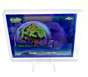 2025 Topps Chrome SpongeBob SquarePants Sapphire Sandy's Treedome #128 - Picture 1 of 2