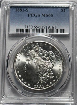 1881-S Morgan Silver Dollar PCGS MS65 - Image 1 of 4