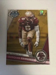 2023 Bowman Chrome Sapphire Donovan Ezeiruaku 1st Gold /50 Jersey # #71 - Picture 1 of 2