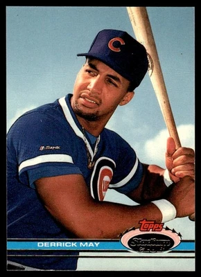 1991 Stadium Club Derrick May Chicago Cubs #73 - Image 1 of 2