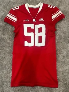 2018 Rutgers Scarlet Knights Game Issued Home Red ADIDAS Football Jersey XXL - Picture 1 of 5