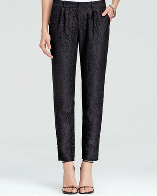 Pantalones Joie Lacinda de Encaje Negros Forrados Mujer Talla 4 Nuevos Foto 1 de 4