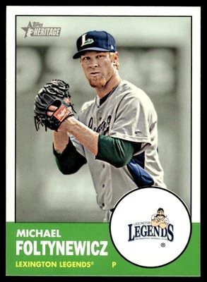 2012 Topps Heritage Minor League Mike Foltynewicz #64 Lexington Legends - Image 1 of 2