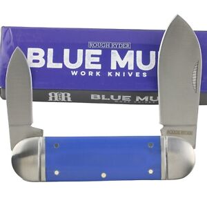 Rough Ryder Blue Mule Sunfish Pocket Knife RR2173 G10 Handle