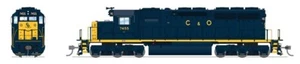 HO Broadway Limited #7632 EMD SD40, C&O 7455, Blue w/ Yellow, Paragon4 Sound/DC - Picture 1 of 1