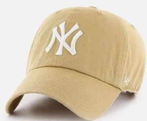 47 New York Yankees MLB Light Tan Clean Up Adjustable Hat Cap, Adult One Size - Picture 1 of 2