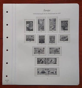 Hoja preimpresa Europa edición comunitaria 1981 Estados miembros CEPT Italia - Imagen 1 de 6