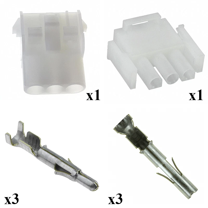 TYCO ELECTRONICS KIT CONNECTOR HOUSING AND TERMINAL UNIVERSAL MATE N LOK MALE FEMALE 3 WAY