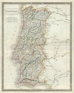 1835 Hall Map of Portugal - Picture 1 of 1