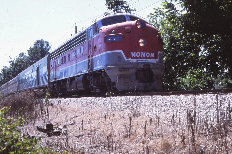 Original Fuji Railroad Slide of ITM Monon F7 #83 Fair Train Indianápolis Action Foto 1 de 1