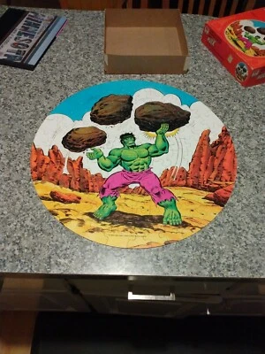 Vintage The Incredible Hulk Round Puzzle 1979, Complete, Rare. - Image 1 of 4