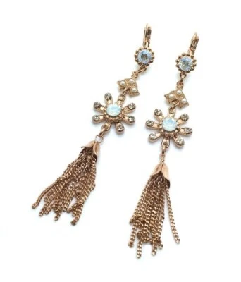Earrings By Mariana Woman Drop White and Clear Swarovski Crystals - Image 1 of 4