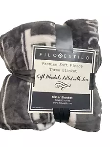 Sister Blanket, Blankets from Sister, Throw 60" x 50" white grey by FiloEstilo - Picture 1 of 2