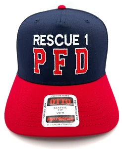 Philadelphia Fire RESCUE 1 Cap Hat Snapback Custom Embroidery Fire Department - Picture 1 of 5