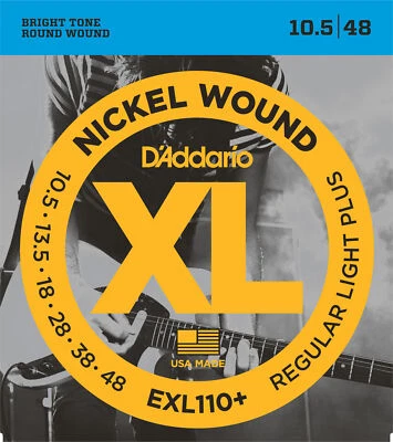 3 juegos de cuerdas de guitarra D'Addario EXL110+ níquel herida luz regular más 10,5-48 Foto 1 de 2