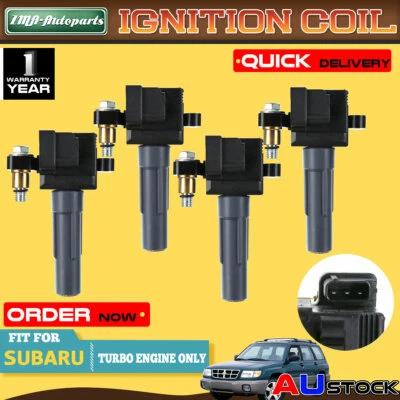 4x Ignition Coils for Subaru Impreza Forester 2000 2001 2002 H4 2.0L EJ205 Turbo - image 1 of 4