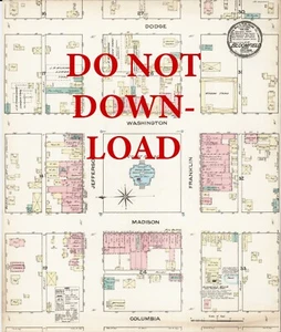 COPY 1883 Map town of Bloomfield  Iowa highly Detailed 16" X 20" - Picture 1 of 1