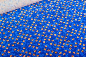 Custom Product using Stagecoach Bus Blue Beachball Moquette Fabric - Picture 1 of 12