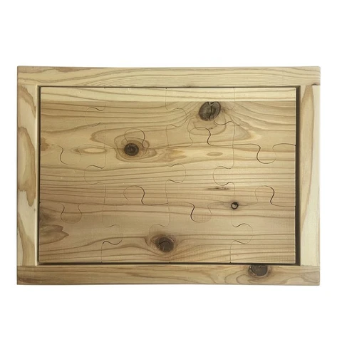 Wooden puzzle Laminated Cedar 12 pieces Gift Handmade JAPAN KIGOKORO BRAND Cover