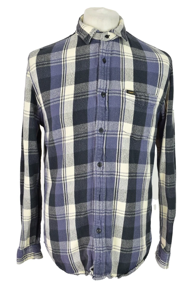 LEE Blue Long Sleeve Shirt size L Mens Regular Fit Checked Outdoors Outerwear - Image 1 of 4